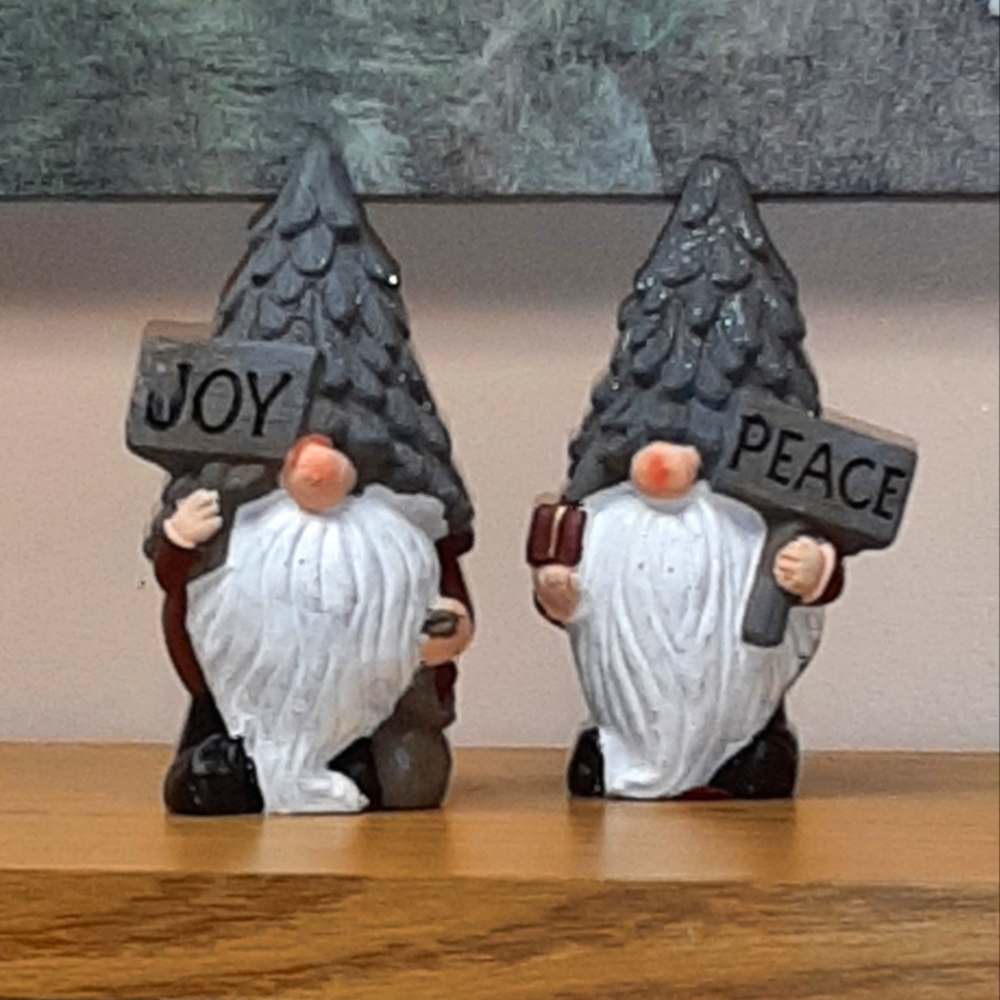 Set of 2 Holiday Gnomes Decoration NWT